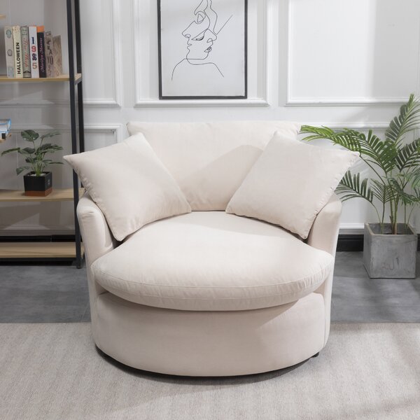 Latitude Run® Amelia-Rae Swivel Barrel Chair & Reviews | Wayfair