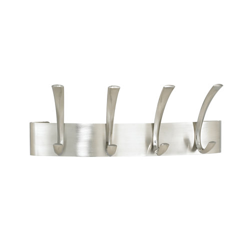 4205SL Coat Rack Curve 4-Hook Silver