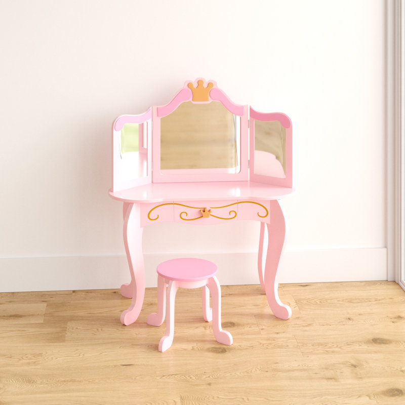 kidkraft princess table & stool
