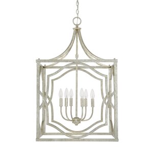 Destrey Traditional 6-Light Metal Foyer Pendant