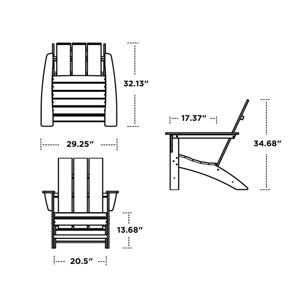 POLYWOOD® Modern Adirondack Chair & Reviews | Wayfair