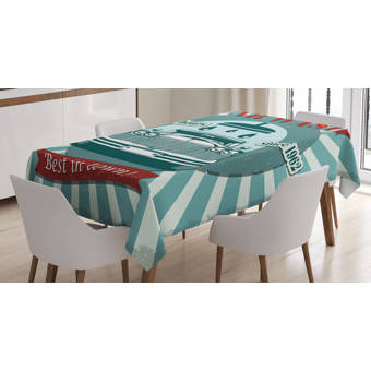 East Urban Home Ambesonne Retro Tablecloth Vintage Graphic Design