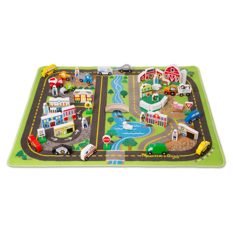 Melissa Doug Deluxe Road Play Fabric Playmat Wayfair