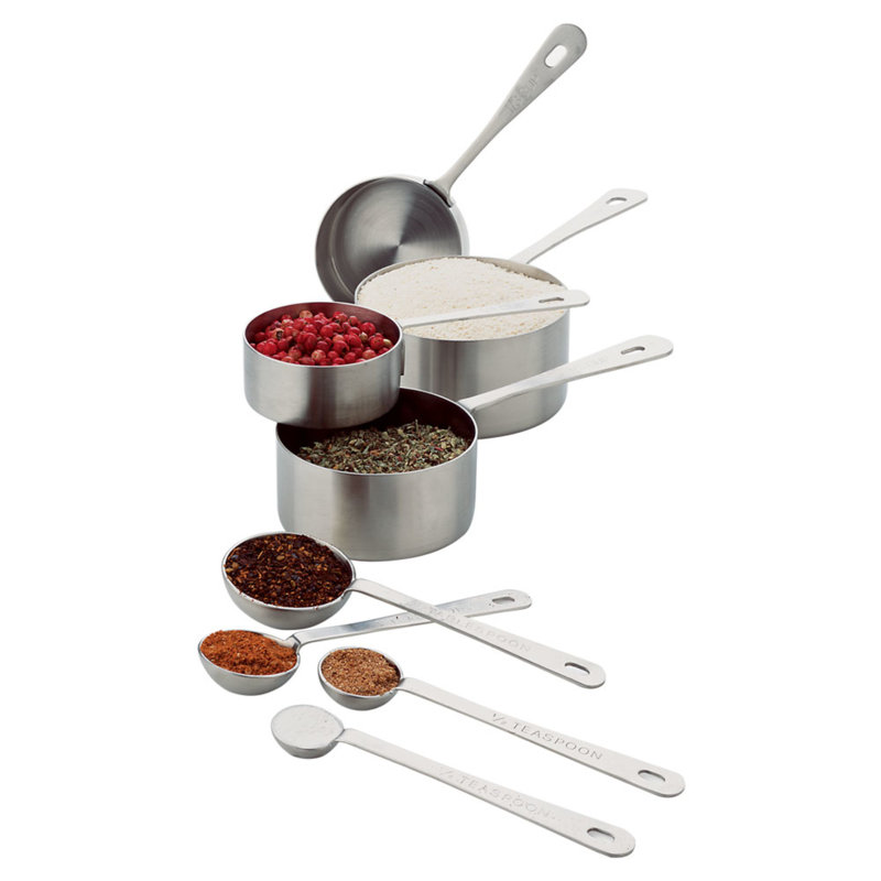 Amco Houseworks 8-Pieces Stainless Steel Measuring Cup and ...