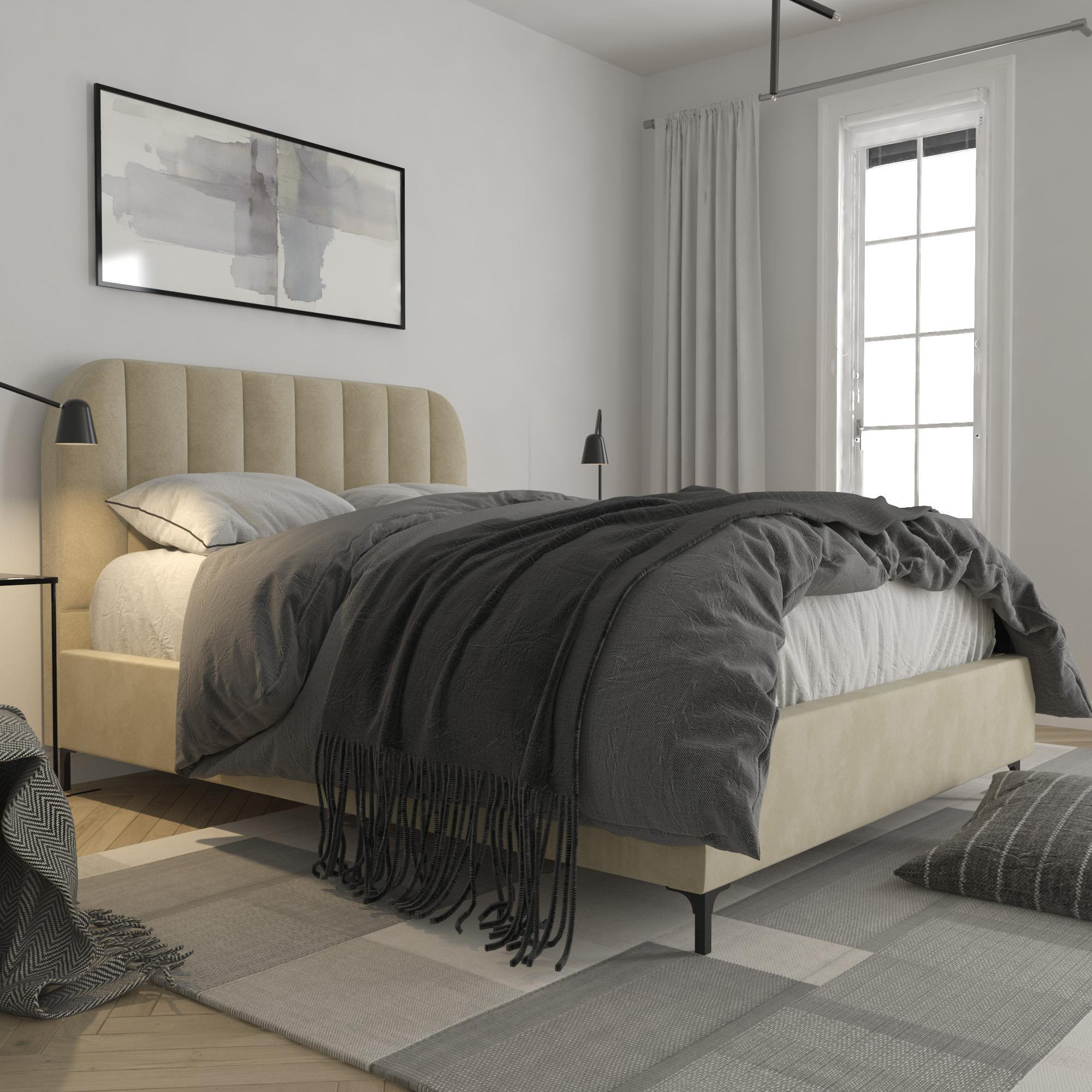 Perrine Upholstered Low Profile Platform Bed Reviews Allmodern