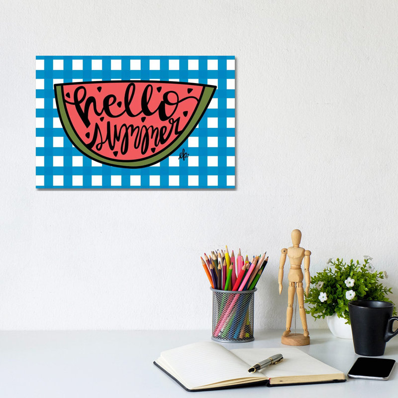 watermelon wall art - Hello Summer Watermelon by Erin Barrett