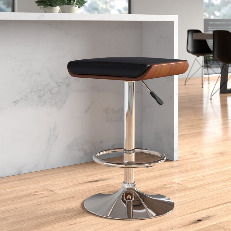 backless adjustable height swivel bar stool