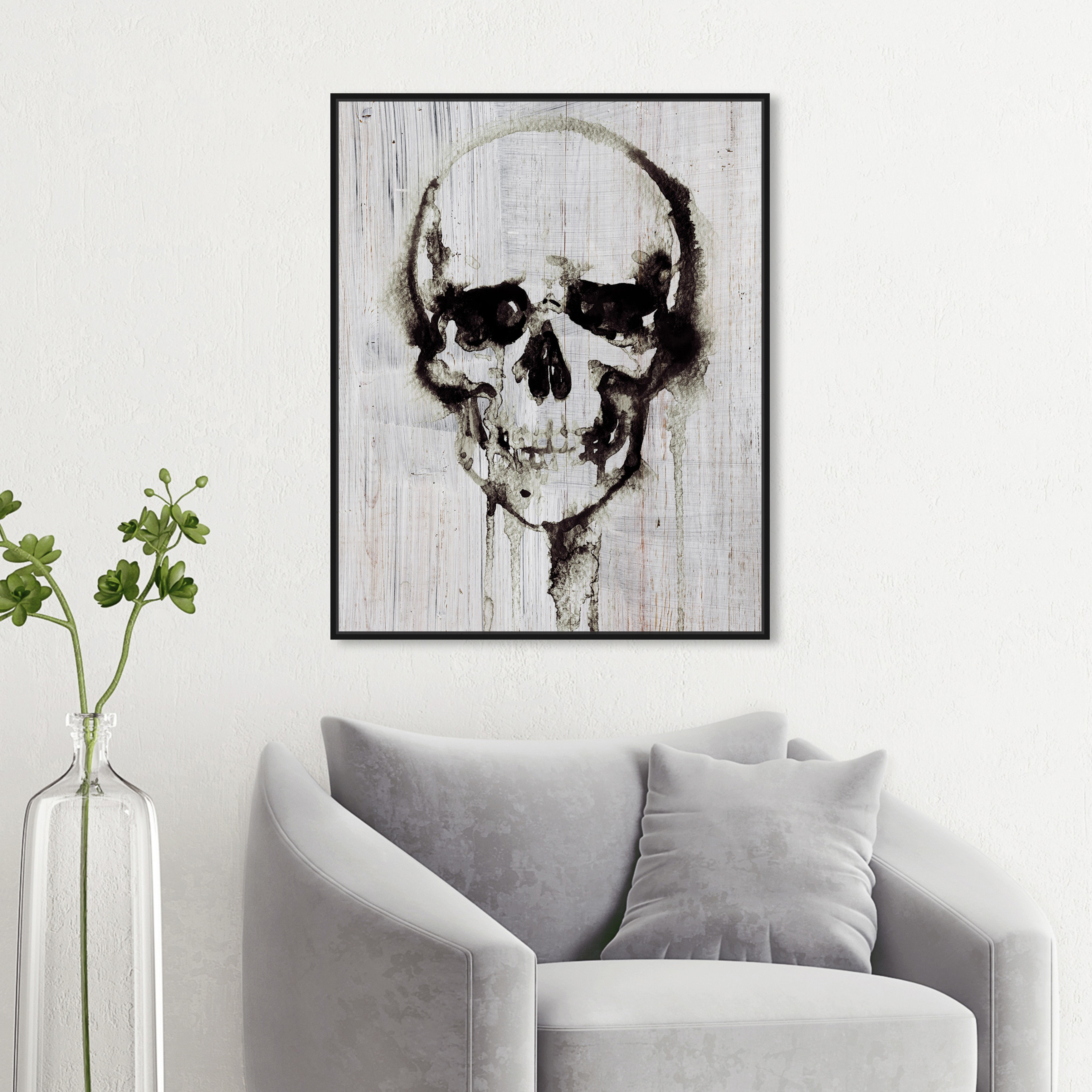 Art Remedy Symbols And Objects Skull Painting on Canvas Wayfair