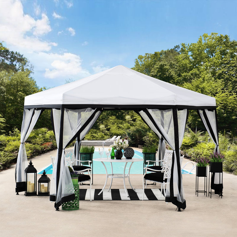 Sunjoy 11 Ft W X 11 Ft D Steel Patio Gazebo Reviews Wayfair