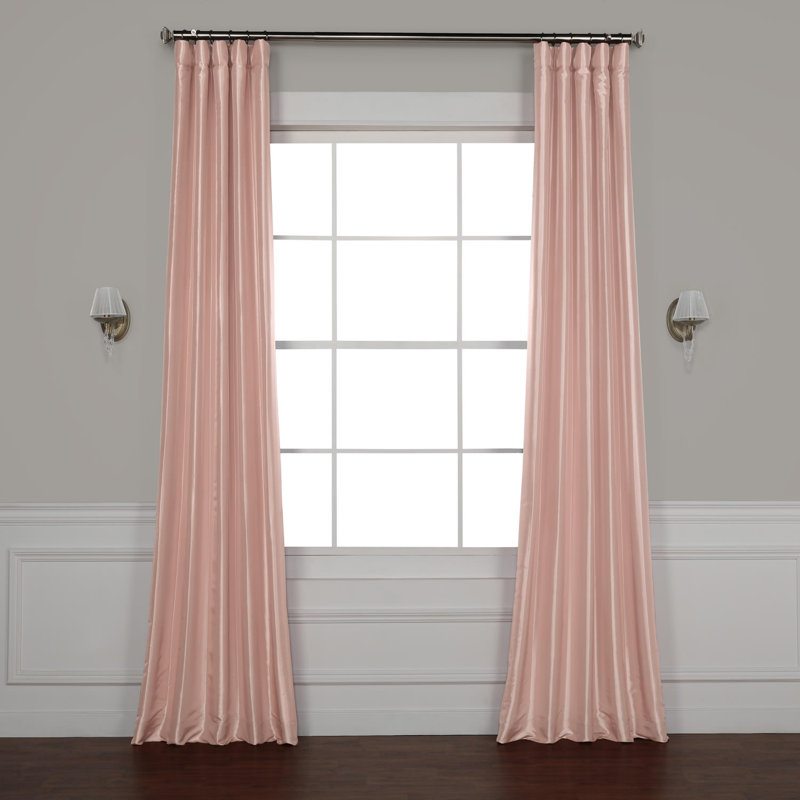 Lochleven Faux Silk Taffeta Solid Thermal Rod Pocket Single Curtain Lochleven Faux Silk Taffeta Solid Thermal Rod Pocket Single Curtain Panel