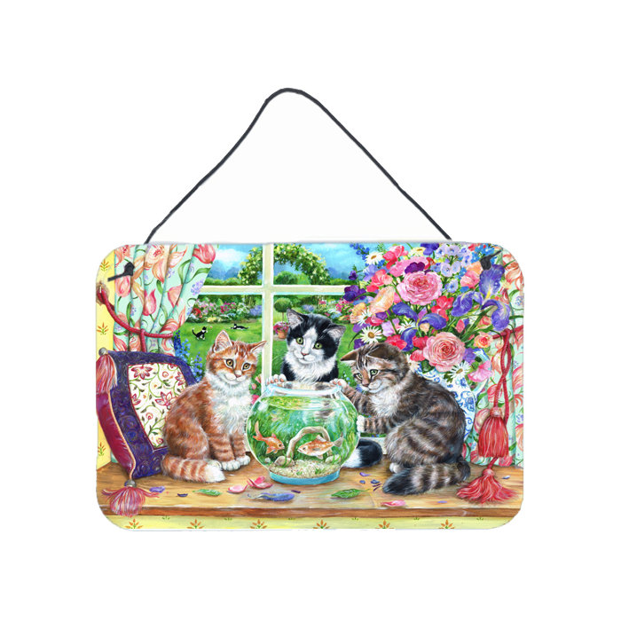 Caroline S Treasures Cats Just Looking In The Fish Bowl By Debbie