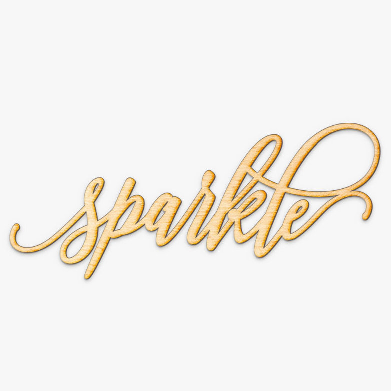 Wrought Studio Sparkle Script Wood Sign Wall Decor Wayfair