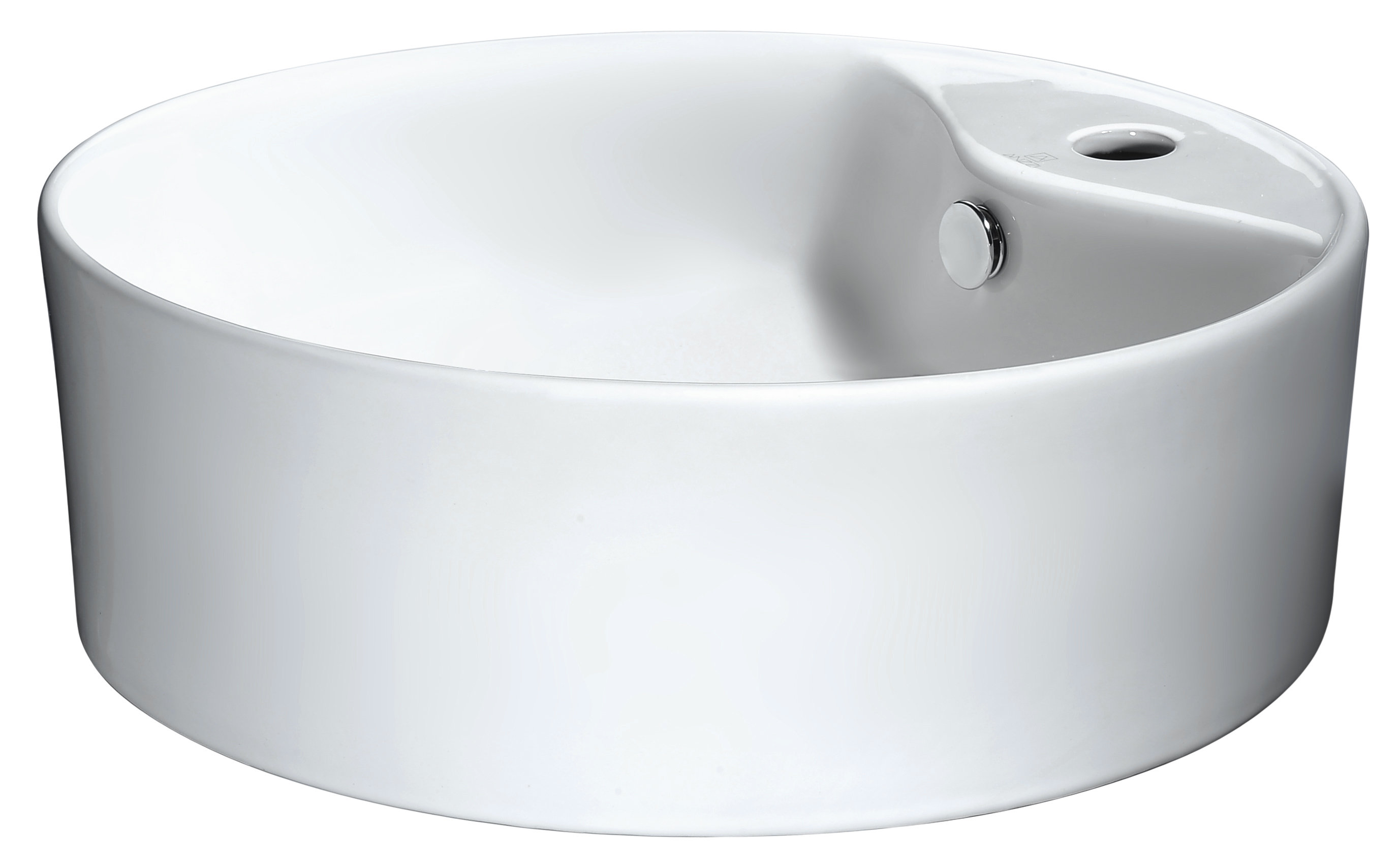 ANZZI Vitruvius Series Vitreous China Circular Vessel Bathroom Sink