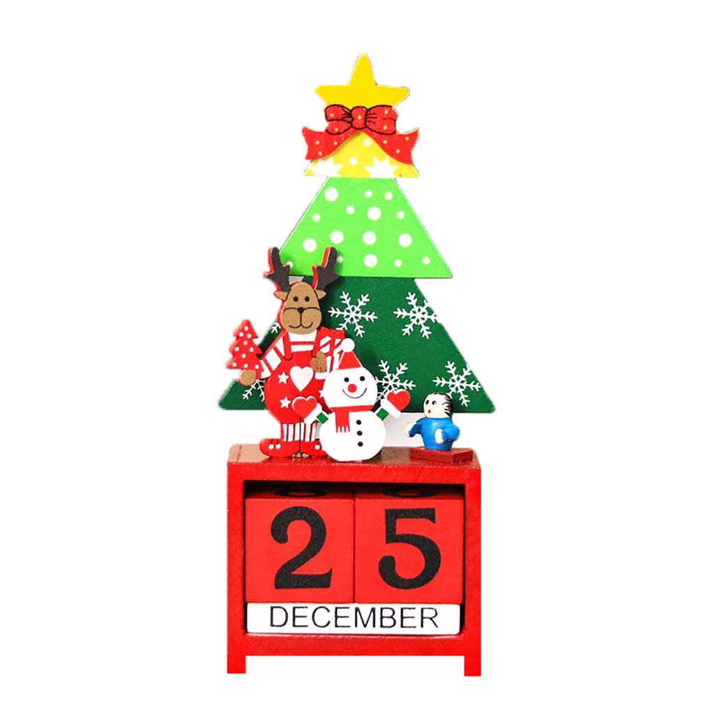 The Holiday Aisle Christmas Advent Calendar With Number Wooden Blocks Diy Number Date Blocks Calendar Countdown To Decorations Wooden Xmas Tree Tabletop Decoration For Home Office Decoration Christmas Tree Wayfair