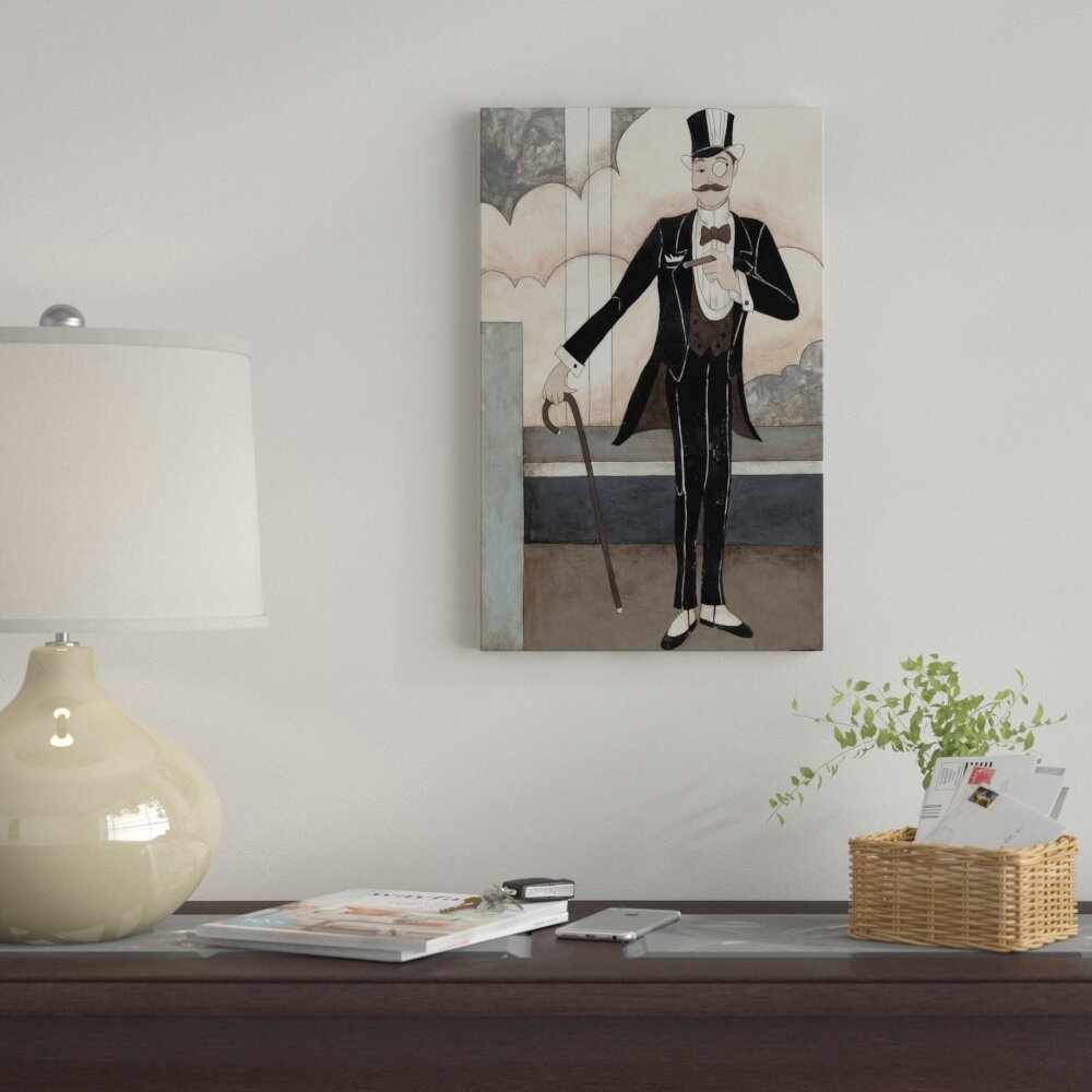 Winston Porter Art Deco Gentleman Graphic Art Print On Wrapped Canvas Wayfair