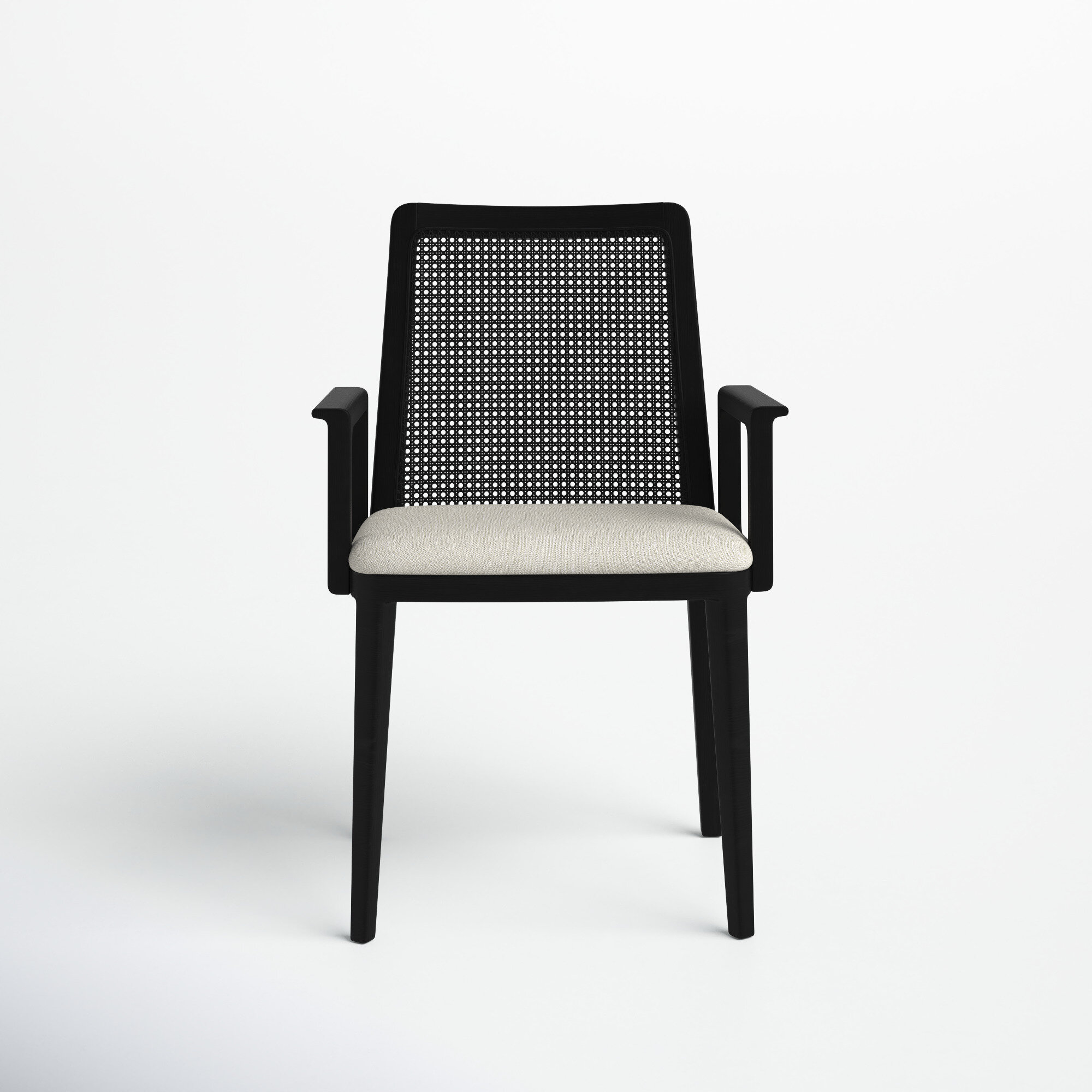 cane back armchair