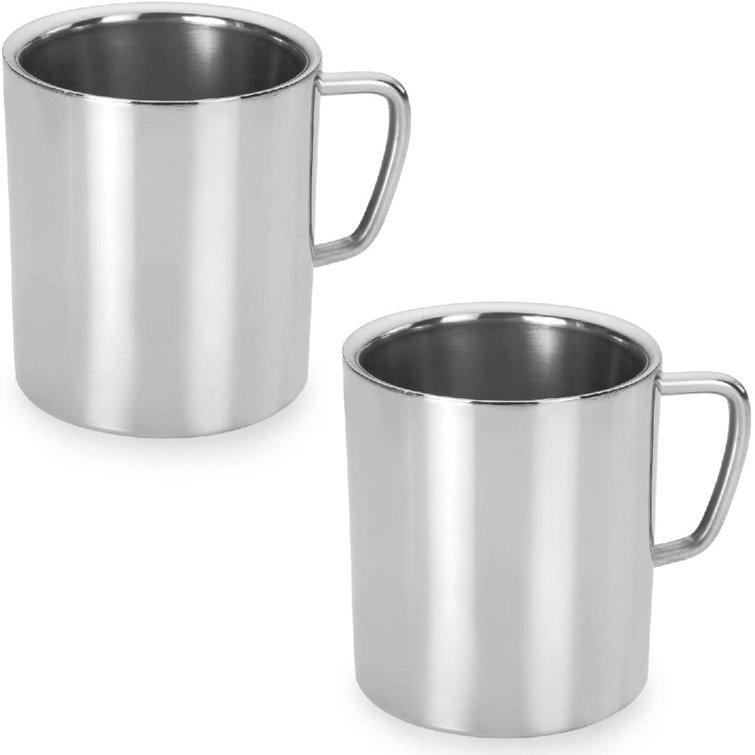 Insulated Cup with Handle Stainless Steel Double Walled Coffee Tea Cup Mug 