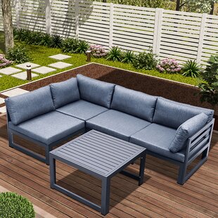 Metal 4 - Person Seating Group with Cushions by Latitude Run®