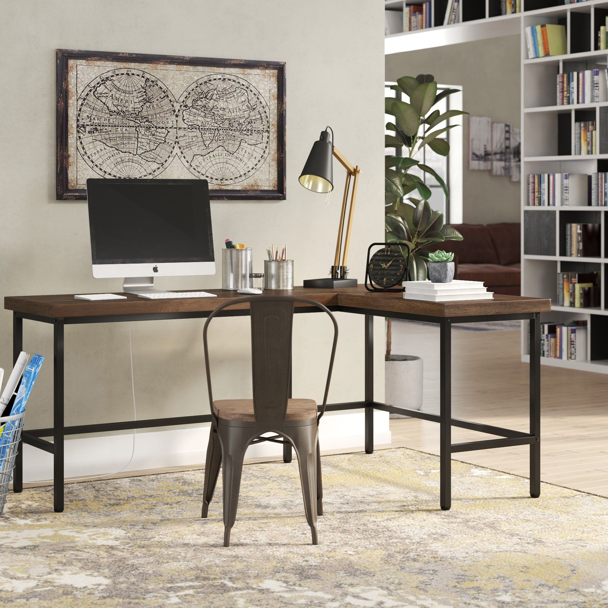 Williston Forge Marcum Solid Wood L Shape Desk Reviews Wayfair