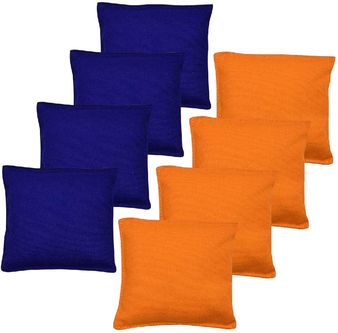 All Weather Univeristy of Illinois ILLINI Cornhole Bean Bags 8 Resin Filled Bags 