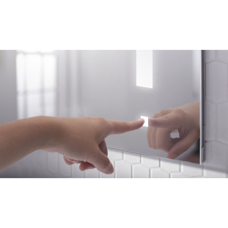 Robern Aio Surface Mount Frameless Medicine Cabinet With 3 Adjustable Shelves And Led Lighting Wayfair