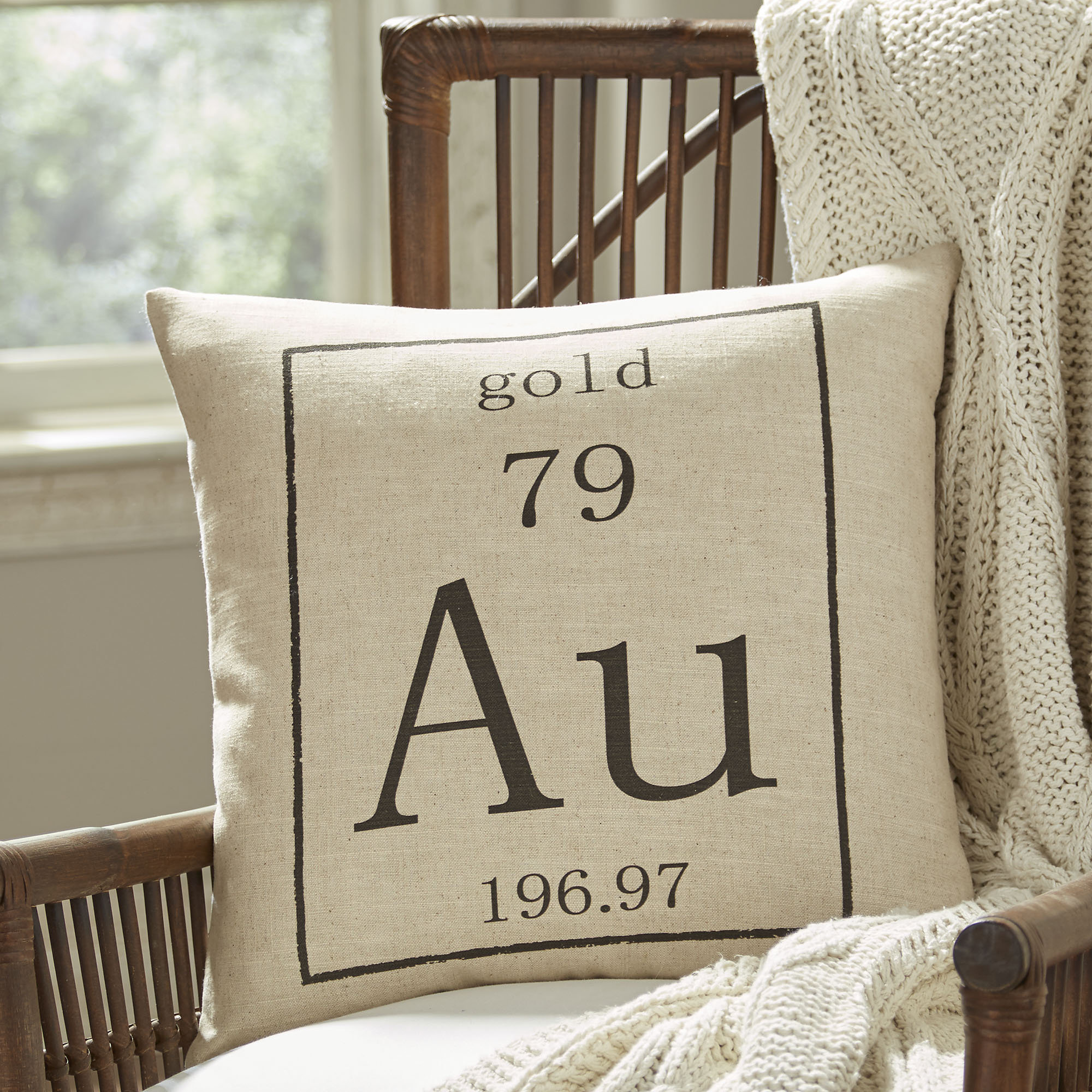Williston Forge Asotin Gold Periodic Table Pillow Cover Reviews Wayfair