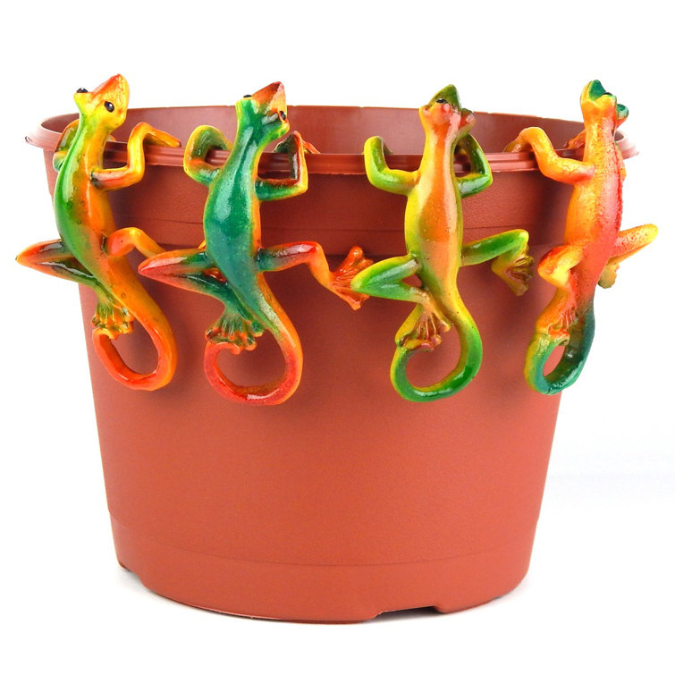 Bay Isle Home Farrish Gecko Pot Sitter Hanger Garden Art Wayfair