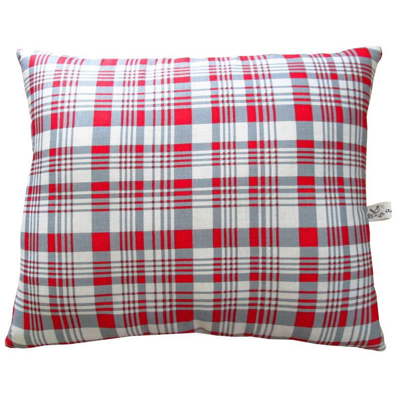 Bike Block Print Squillow Accent Cotton Throw Pillow