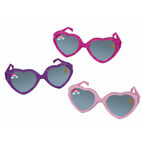 pink plastic glasses parties