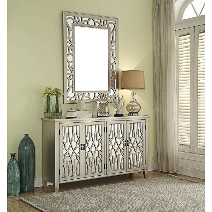 Gabrielle 4 Door Sideboard With Mirror Gabrielle 4 Door Sideboard With Mirror