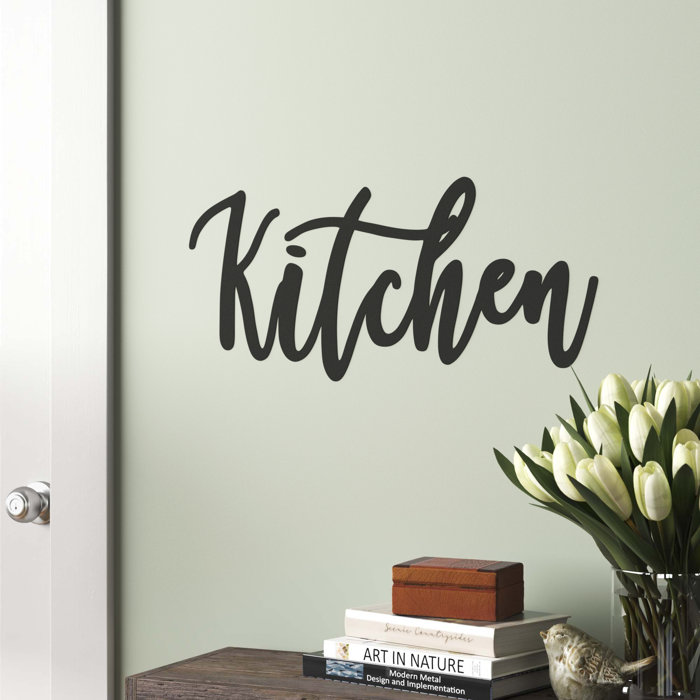 Andover Mills™ Cursive Word Kitchen Sign Wall Décor & Reviews - Wayfair ...