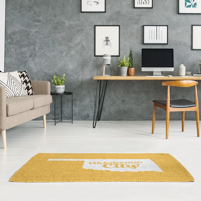 East Urban Home Oklahoma City Yellow Area Rug Wayfair Oklahoma City Yellow Area Rug