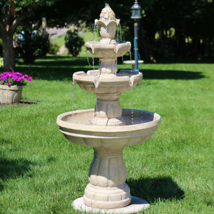 Backyard waterfall fountain