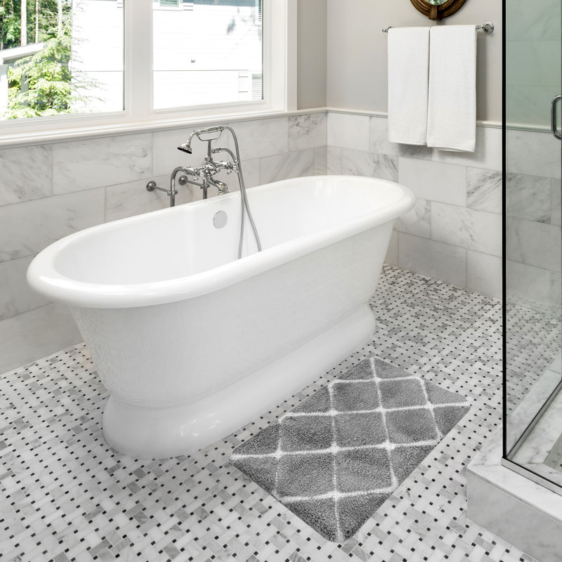 Red Barrel Studio Ludie Trellis Foam Rectangle Non Slip Geometric Bath Rug Reviews Wayfair