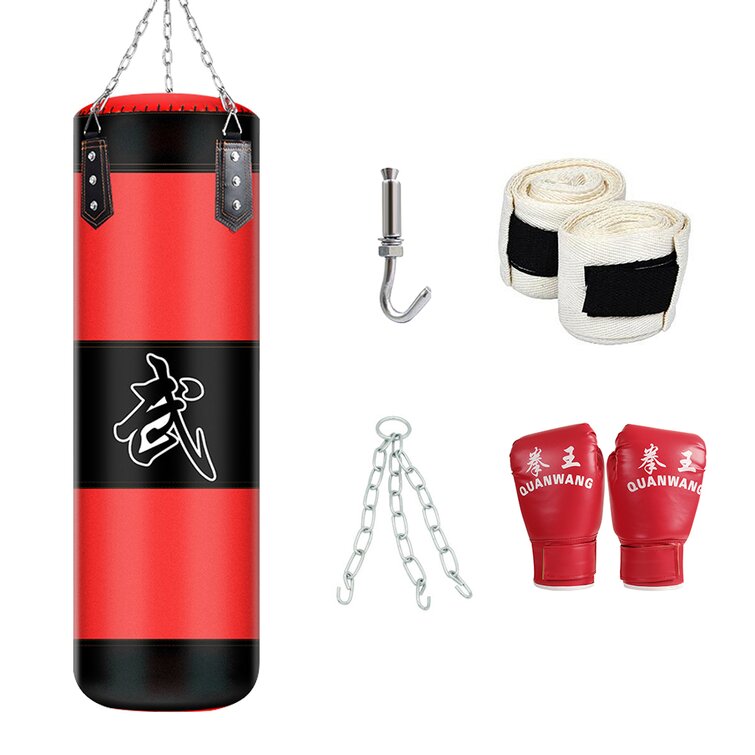 Pro Quality Heavy Duty Black Canvas Punching Bag Great For Boxing Practice 