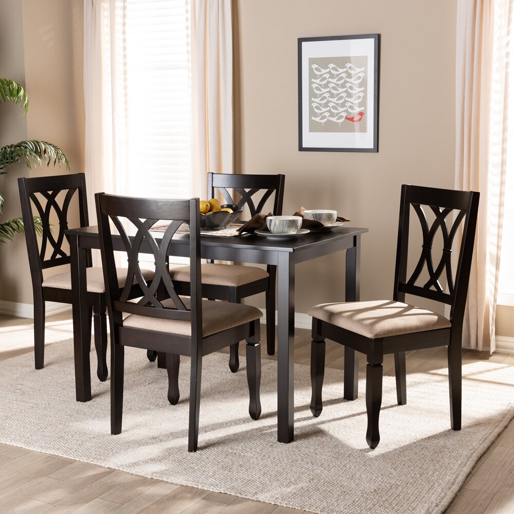 Charlton Home® Turkan 4 - Person Solid Wood Dining Set | Wayfair