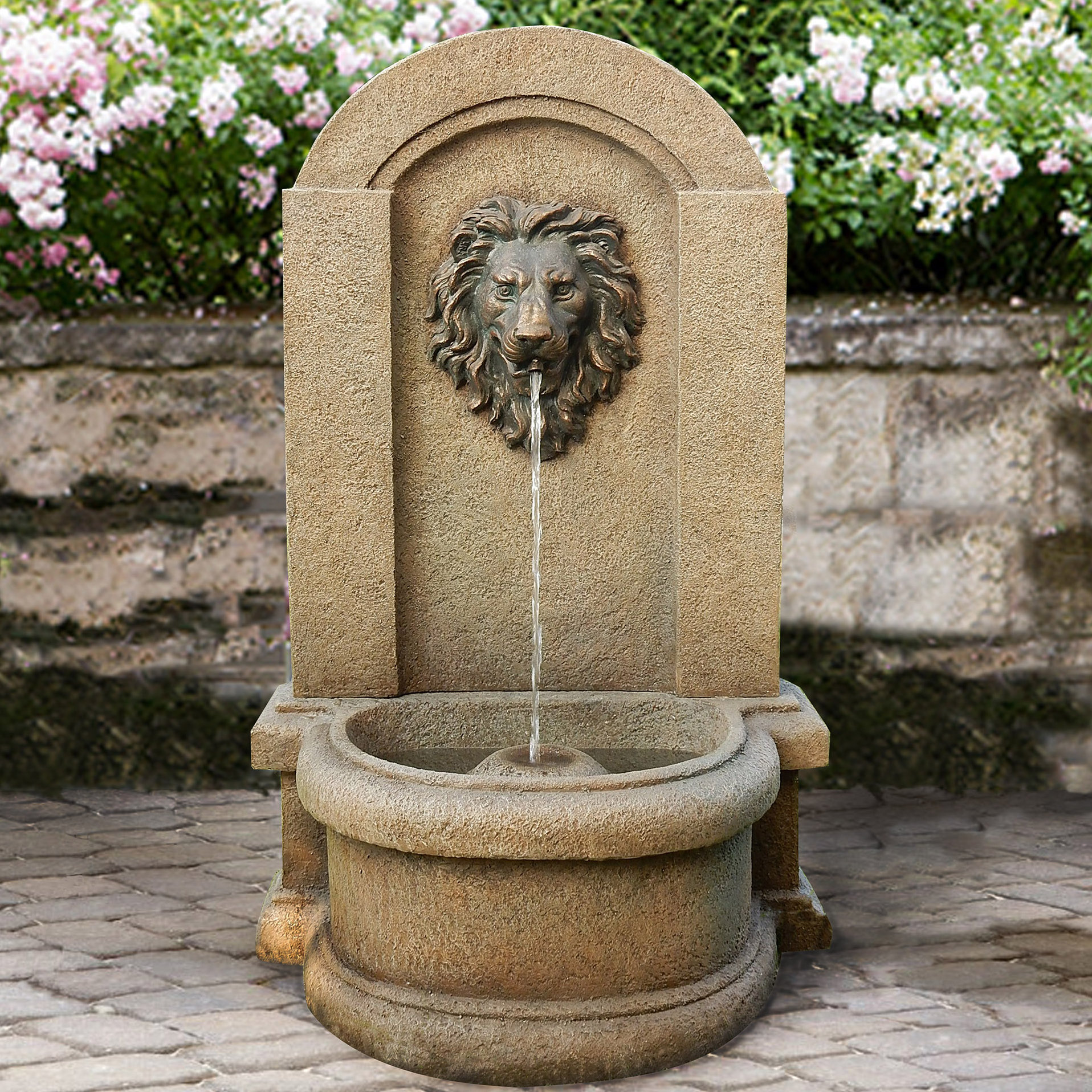 Resin Clic Lionhead Floor Fountain Resin Clic Lionhead Floor Fountain