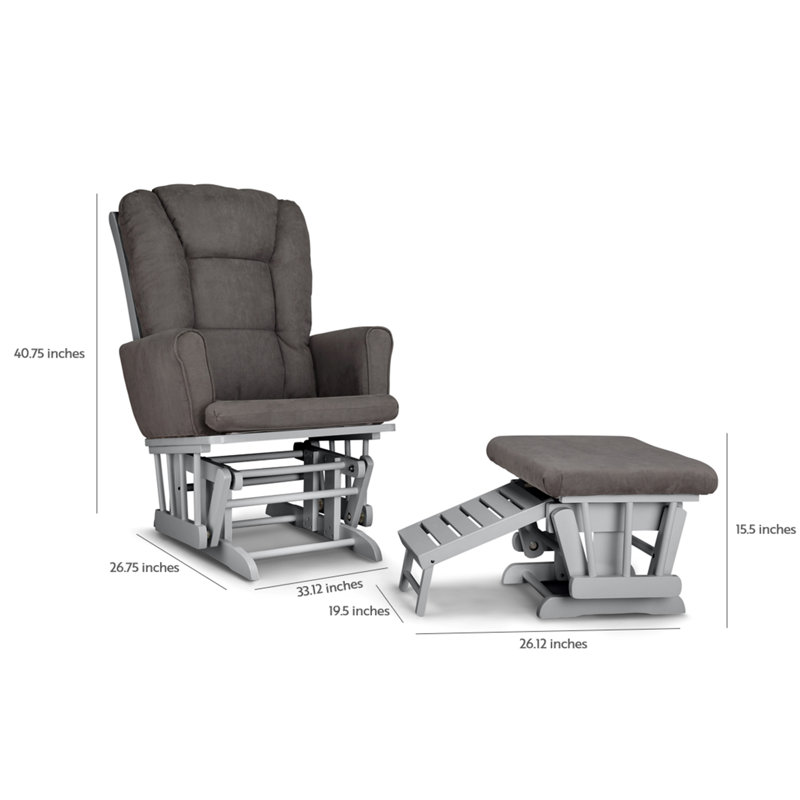 white glider and ottoman set