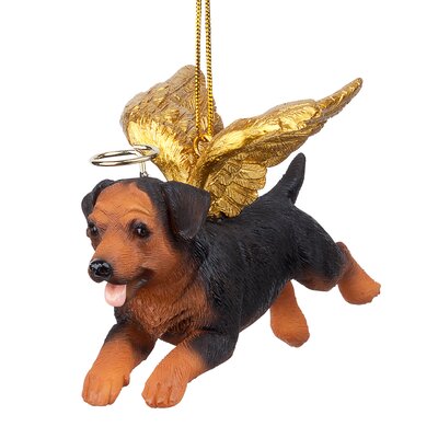 Design Toscano Rottweiler Dog Angel Hanging Figurine