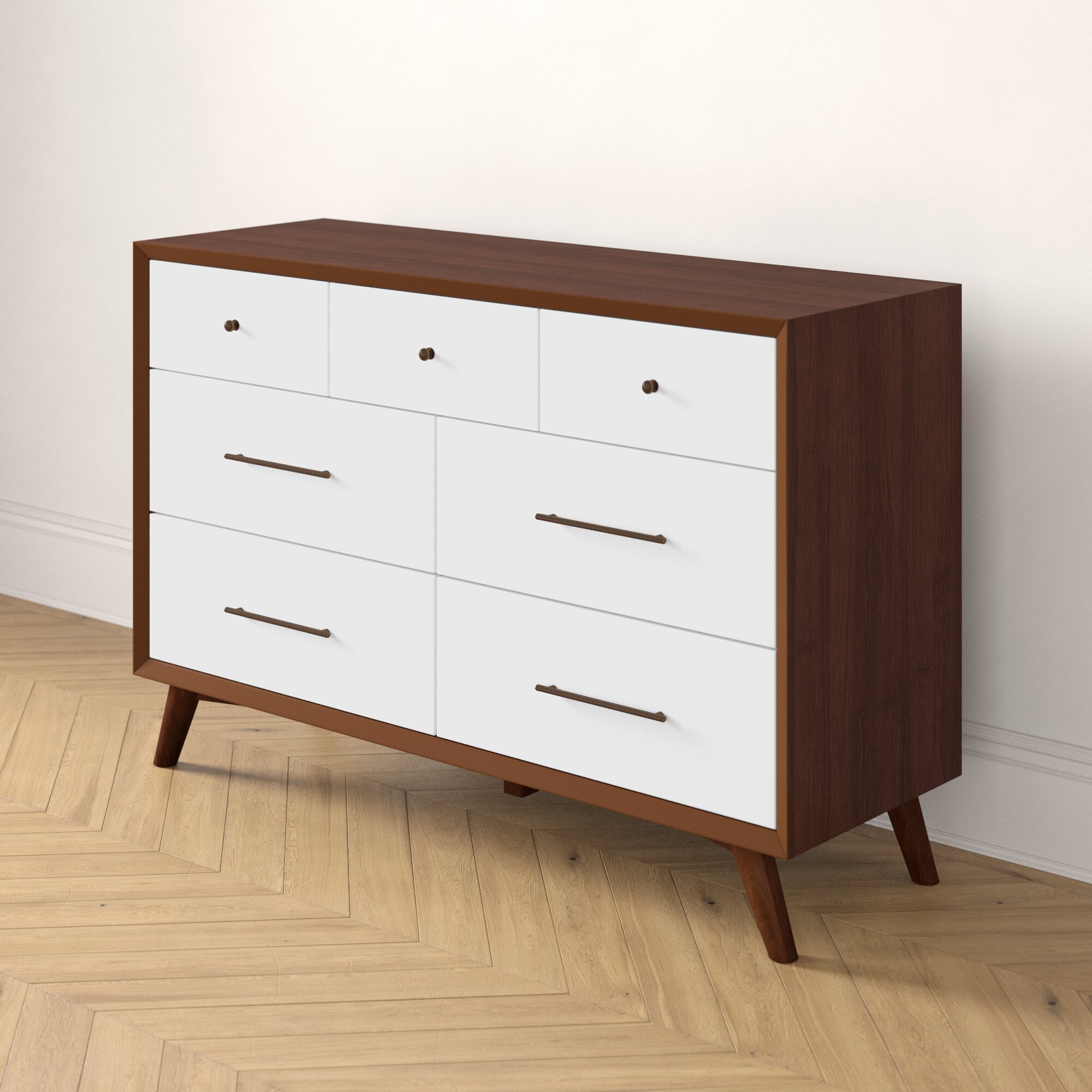 Foundstone Parocela Two Tone 7 Drawer Double Dresser Reviews