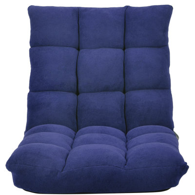 Velvet Upholstered Folding Angle Adjustable Lazy Floor Sofa Floor Trule