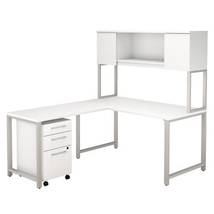 Go to store & view more images Bush Business Furniture 400 Series L-shaped Desk Office Suite