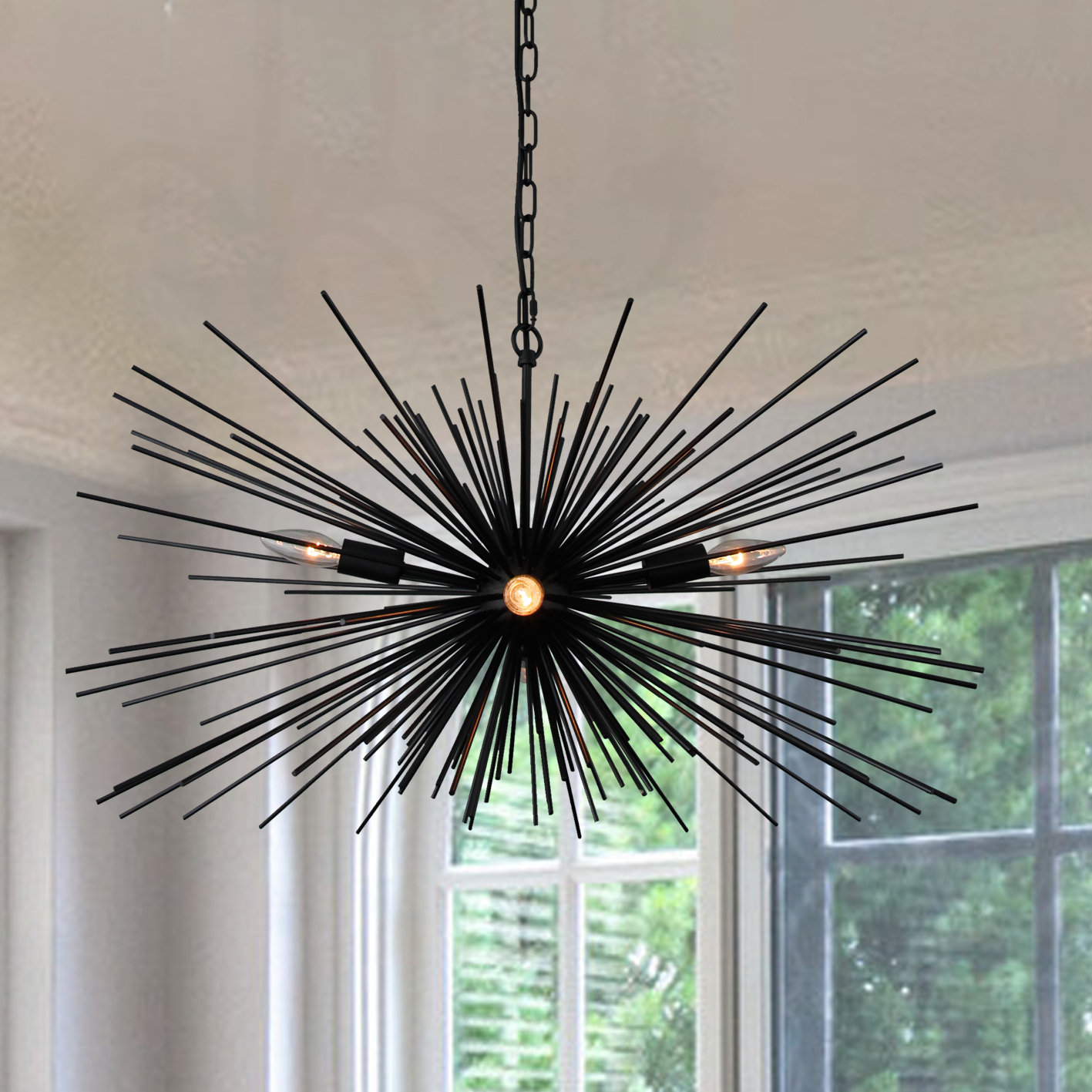 black starburst light