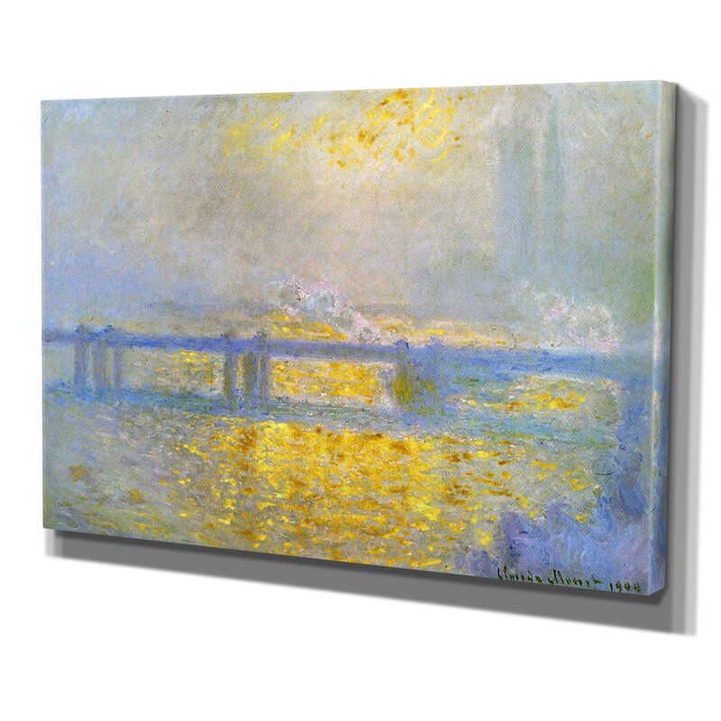 Charing Cross Bridge By Claude Monet Print Of Painting On Wrapped Canvas