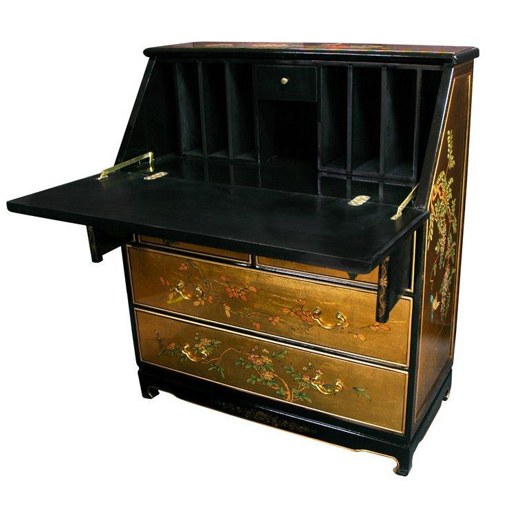 Oriental Furniture Chinese Secretary Desk Reviews Wayfair Chinese Secretary Desk
