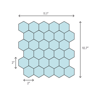 Value Series 2" x 2" Porcelain Honeycomb Mosaic Wall & Floor Tile