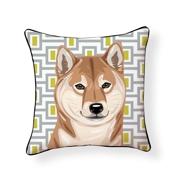 shiba throw pillow