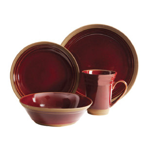 Staples 16 Piece Dinnerware Set, Service for 4
