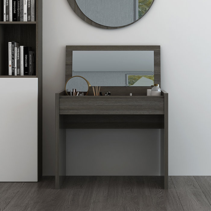 Latitude Run Makeup Table Vanity Dressing Table With Flip Desktop