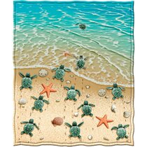 1 Piece Nautical Design Sherpa Blanket Throw Eye Catching Seaside Beauty Seashells Star Reef Print Theme Coastal 50x60 Throw Blanket Contemporary Look Plain Cozy Knit Blanket Soft Red Throw Blanket 